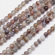 Ronde 6 - Agate naturelle du Botswana (10 pces)